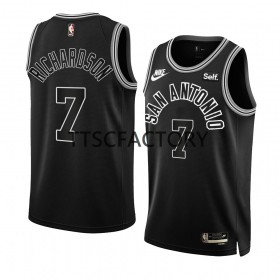 Herren NBA San Antonio Spurs Trikot Josh Richardson 7 Nike 2022-23 Classic Edition Schwarz Swingman